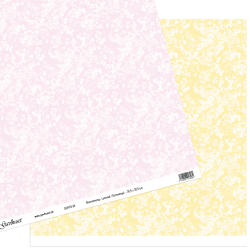 Gavlhusets Design - Papir - Blomstereng - Lyserd / Sommergul