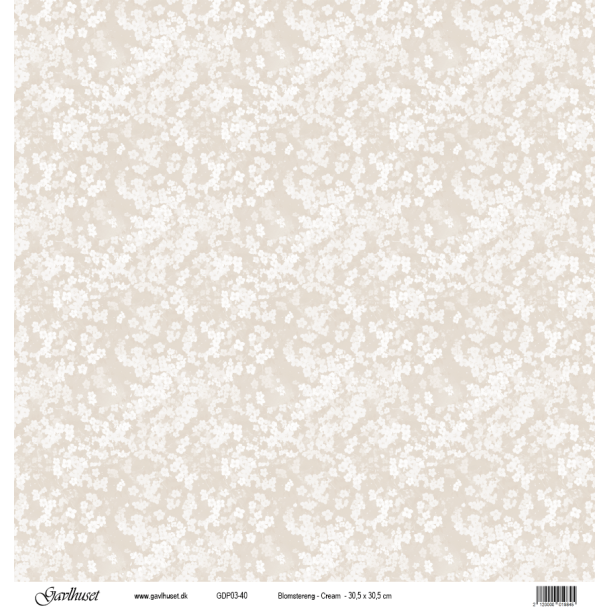 Gavlhusets Design - Papir - Blomstereng - Cream