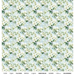Gavlhusets Design - Papir - Hvid bleblomst