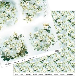 Gavlhusets Design - Papir - Hvid bleblomst