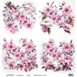 Gavlhusets Design - Papir - Lyserd bleblomst