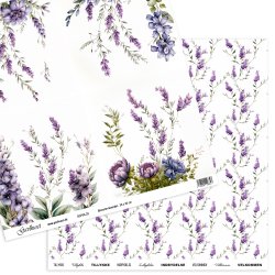 Gavlhusets Design - Papir - Blomster lavendel