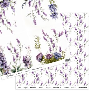 Gavlhusets Design - Papir - Blomster lavendel