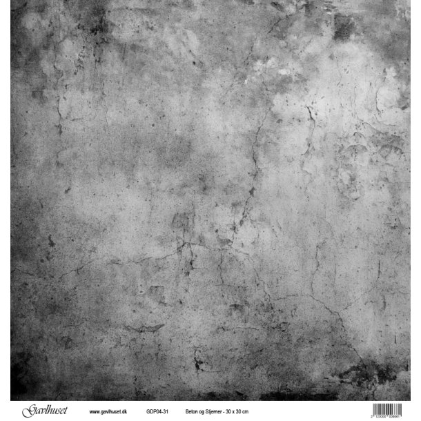 Gavlhusets Design - Papir - Beton og stjerner