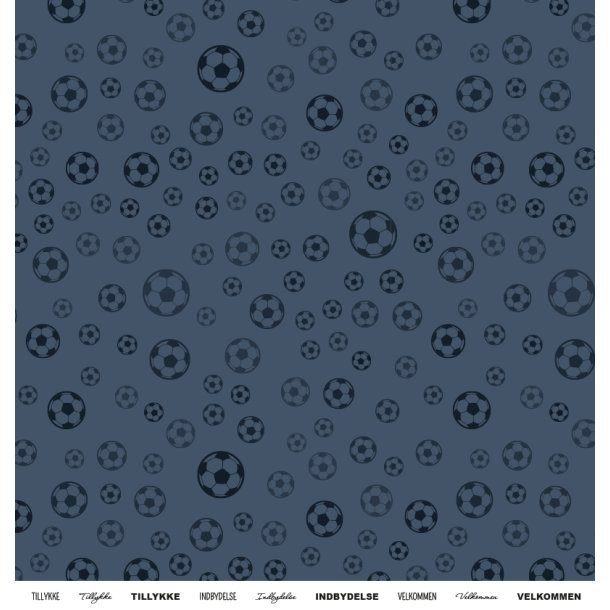 Gavlhusets Design - Papir - Denim og bolde