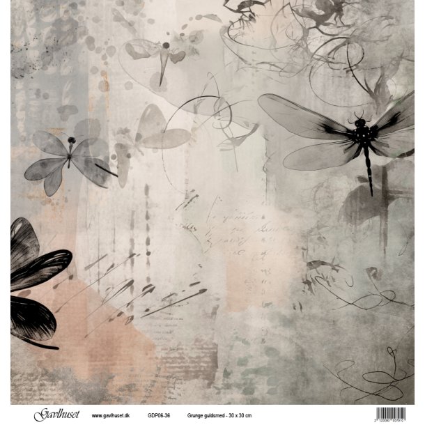 Gavlhusets Design - Papir - grunge guldsmed