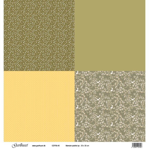Gavlhusets Design - Papir -  Mnster palette lys
