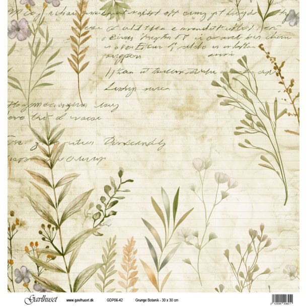 Gavlhusets Design - Papir - Grunge botanik