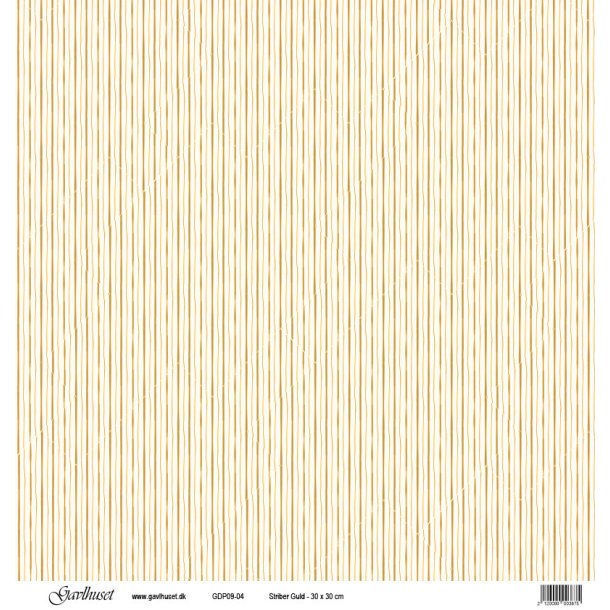 Gavlhusets Design - Papir - Striber guld