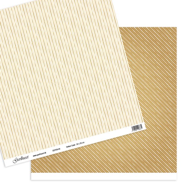 Gavlhusets Design - Papir - Striber guld