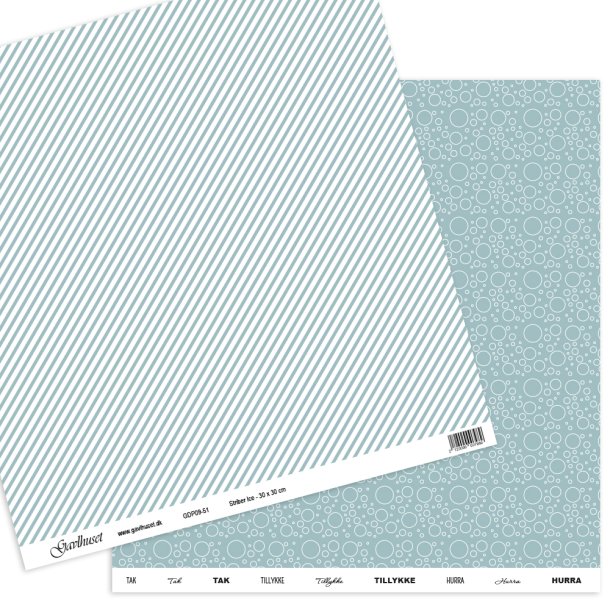 Gavlhusets Design - Papir - Striber Ice