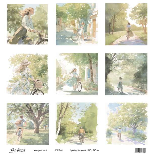Gavlhusets Design - Papir - Cykling i det grnne