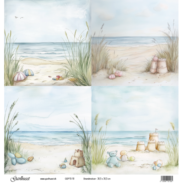 Gavlhusets Design - Papir - Strandmotiver