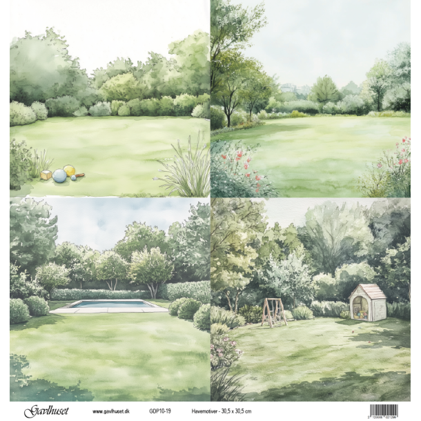 Gavlhusets Design - Papir - Havemotiver