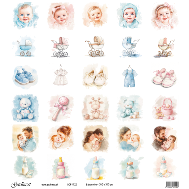 Gavlhusets Design - Papir - Babymotiver