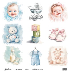 Gavlhusets Design - Papir - 9 Babymotiver