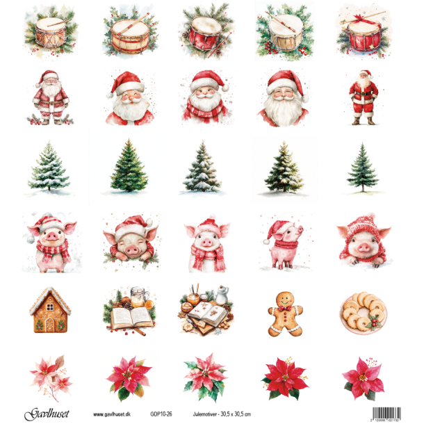 Gavlhusets Design - Papir - Julemotiver