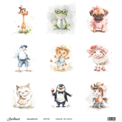 Gavlhusets Design - Papir - 9 Sjove dyr