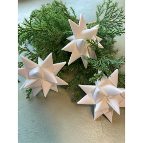 Gavlhusets Design - Papir - Stjernestrimler - Hvid