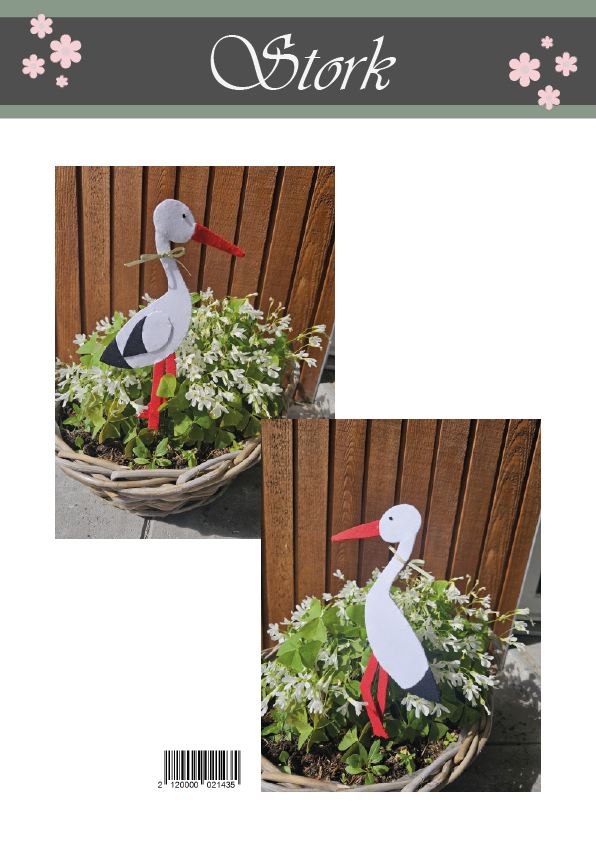 Gavlhusets Design - Patchwork mønster - Stork - Syning - Gavlhuset