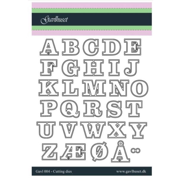 Gavlhusets Design - Die - Store bogstaver