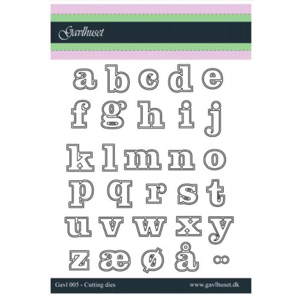 Gavlhusets Design - Die - Sm bogstaver