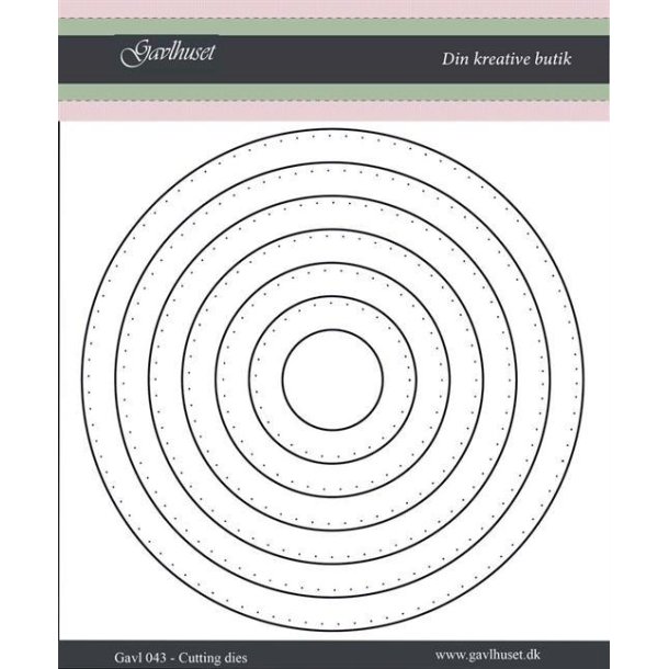 Gavlhusets Design - Die - Rammer - Cirkler med prikker