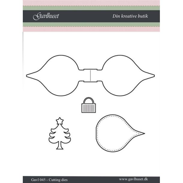 Gavlhusets Design - Die - Gavemrke - Julekugle - Drbe