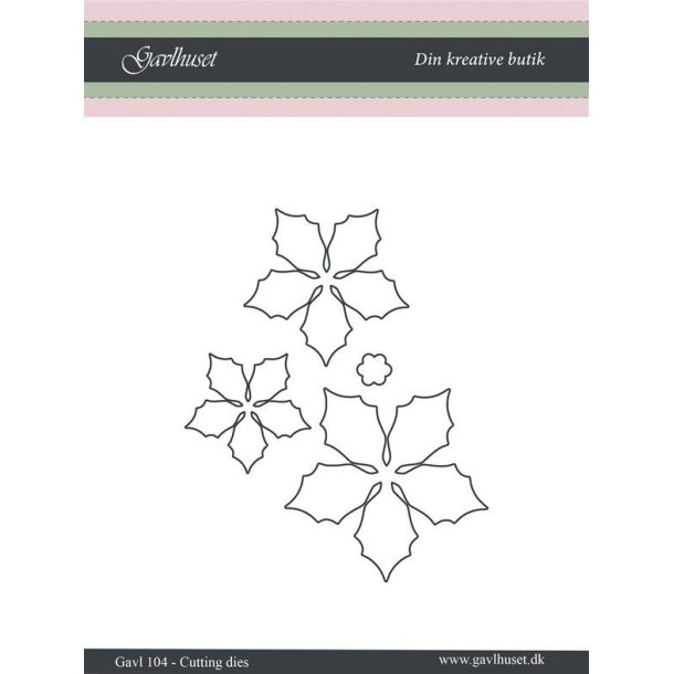 Gavlhusets Design - Die - Julestjerne/  Poinsettia