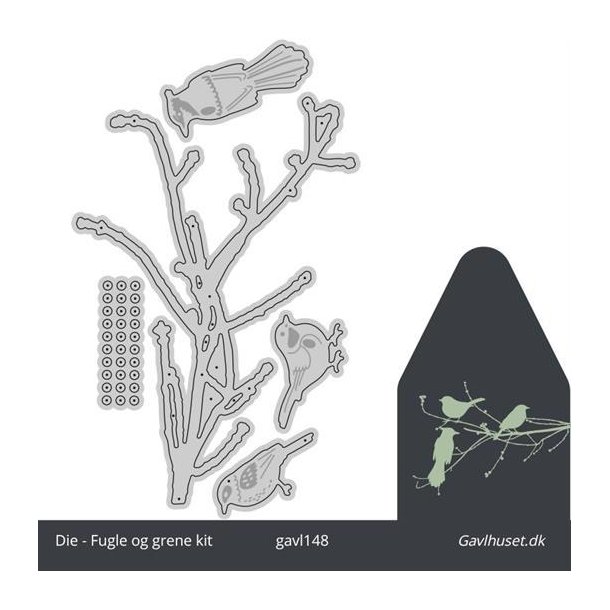 Gavlhusets Design - Die - Fugle og grene
