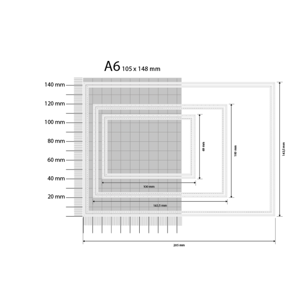 Gavlhusets Design - Die - A5-rammer med bannertekster