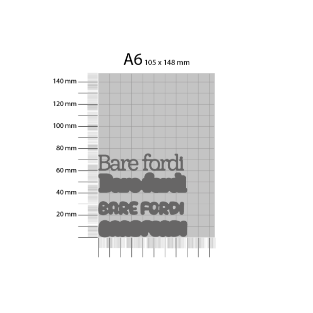 Gavlhusets Design - Die - Bare fordi tekst