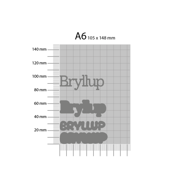 Gavlhusets Design - Die - Bryllup tekst