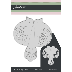 Gavlhusets Design - Die - 3D-fugl - Stor