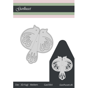 FORUDBESTILLING - forventes p� lager start januar - Gavlhusets Design - Die - 3D-fugl - Mellem
