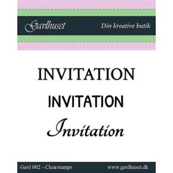 Gavlhusets Design - Stempel - Invitation