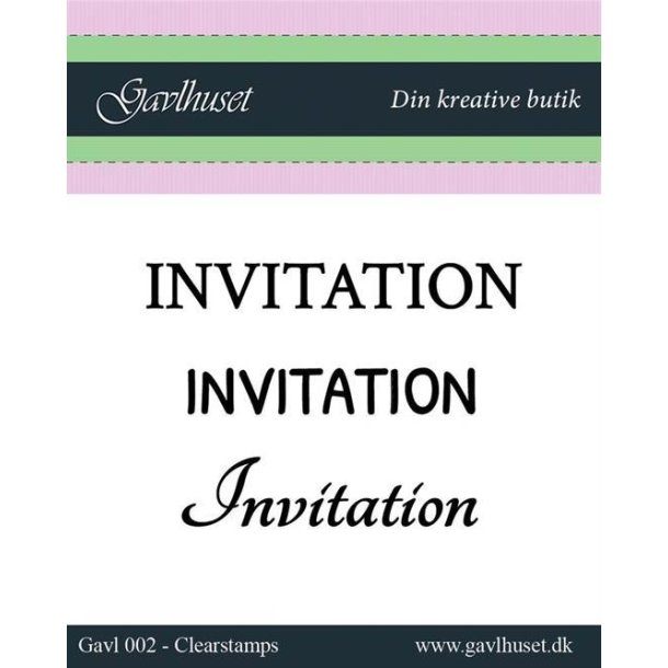 Gavlhusets Design - Stempel - Invitation