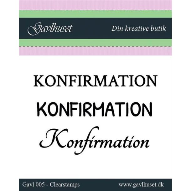 Gavlhusets Design - Stempel - Konfirmation