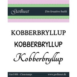 Gavlhusets Design - Stempel - Kobberbryllup