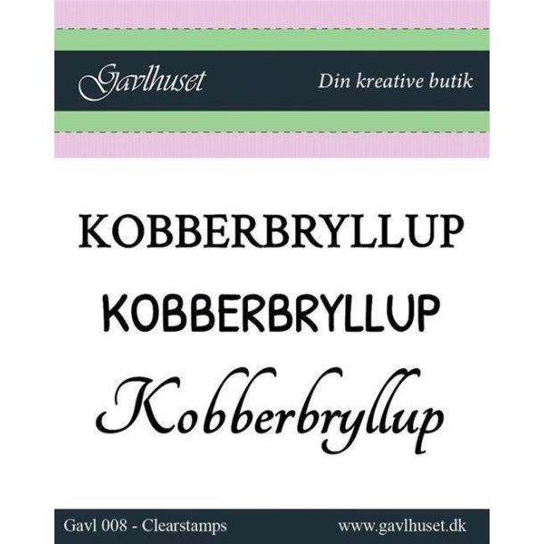 Gavlhusets Design - Stempel - Kobberbryllup