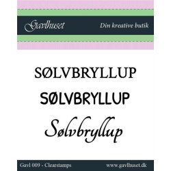 Gavlhusets Design - Stempel - Slvbryllup
