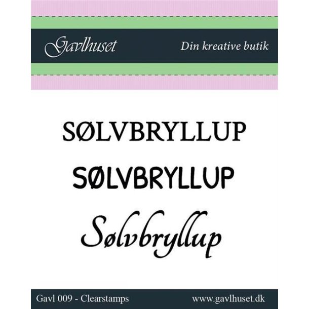 Gavlhusets Design - Stempel - Slvbryllup