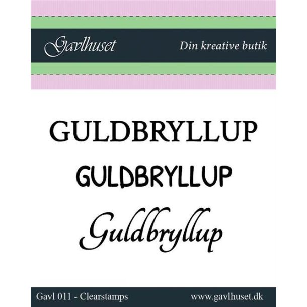 Gavlhusets Design - Stempel - Guldbryllup
