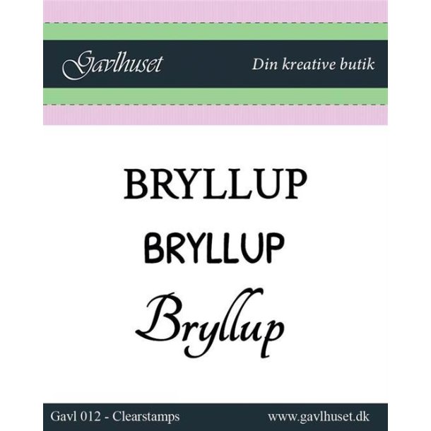 Gavlhusets Design - Stempel - Bryllup