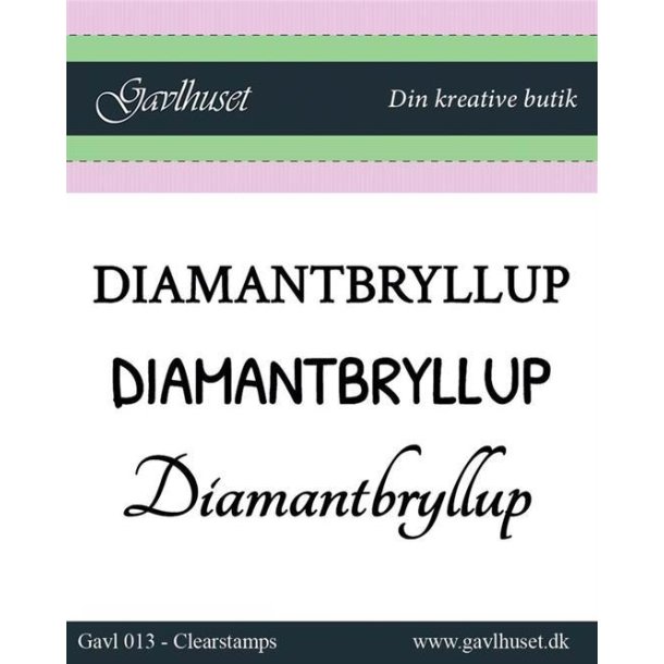 Gavlhusets Design - Stempel - Diamantbryllup