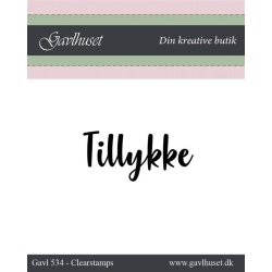 Gavlhusets Design - Stempel - Tillykke