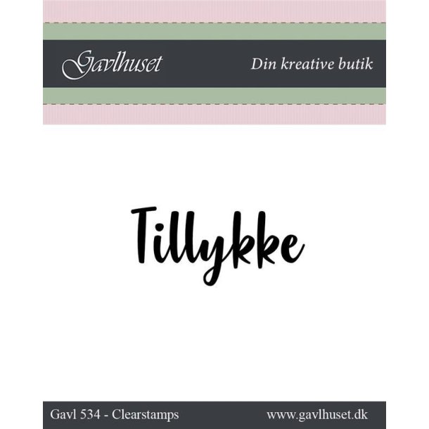 Gavlhusets Design - Stempel - Tillykke