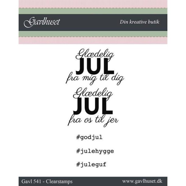 Gavlhusets Design - Stempel - Juletekster - Gldelig Jul...