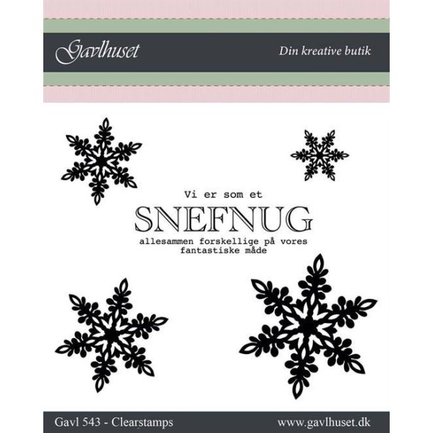 Gavlhusets Design - Stempel - Juletekster - Snefnug...