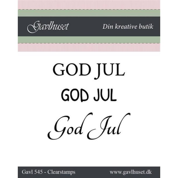 Gavlhusets Design - Stempel - Juletekster - God Jul